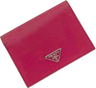 Prada Pink Nylon Saffiano Wallet (Bi-Fold) (Pre-Owned)