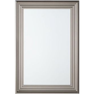 Beliani Beliani - Espejo De Pared Plateado 61 X 91 Cm Rectangular Moderno Simple Minimalista Dormitorio Sala De Estar Chatain
