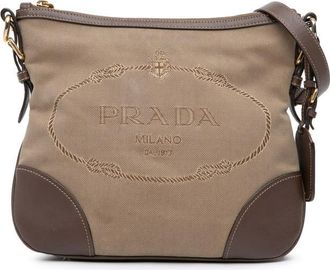 Prada Pre-owned Prada Canvas Canapa Logo Crossbody 71V9CZOEEAMUADA9