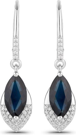 Diana M. Jewels Blue Sapphire Marquise 10x5mm - 2Pcs + White Diamond F/C Round 0.90mm( I1-I2/I color ) - 54Pcs ( Banana Clip )
