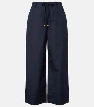 Max Mara Cotton cropped wide-leg pants