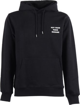 Dr&ocirc;le de Monsieur Black Bold Slogan Hoodie