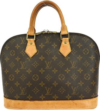 Louis Vuitton Alma Handbag Monogram Canvas Brown Canvas Handbag (Pre-Owned)