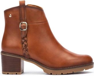 Pikolinos Bruin Brandy Dames Enkellaarzen - Dames - Laarzen met Hak - Bruin - 35 EU - Schoenen