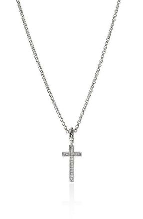 John Hardy JH Essential Cross Necklace in Silver at Nordstrom, Size 18