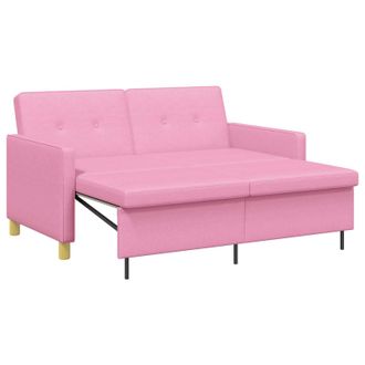 vidaXL Sof&aacute; Cama Desplegable Rosa Tela Vidaxl