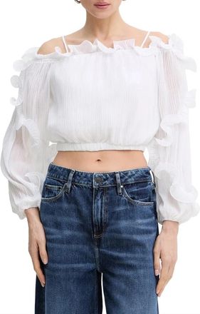 Guess Gabriella Blouse - Dames - Blouses - Wit - L - Overhemden