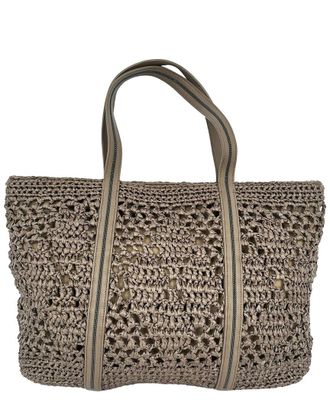 Brunello Cucinelli Brown Woven Raffia Tote (Authentic Pre-Loved)