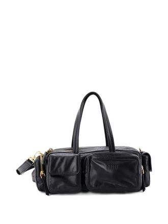 Miu Miu Multi Pocket Leather shoulder bag - Zwart