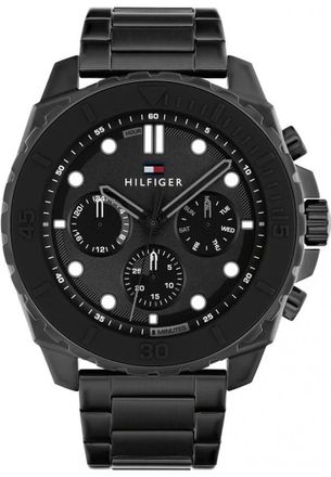 Tommy Hilfiger 1710690 Mens Watch - Black Stainless Steel - One Size