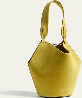 Khaite Lotus Mini Suede Tote Bag