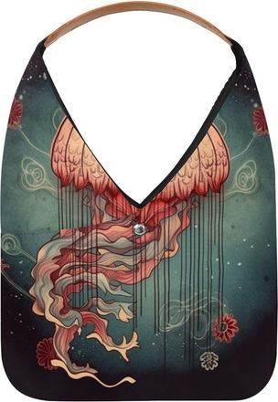 Generic Jellyfish Reusable Lightweight Grocery Bags - Foldable Into Compact Pouch, Washable & Sturdy, Multipurpose for Shopping and Travel