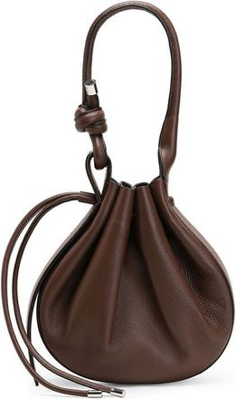 Behno Medium Ina Pebble Leather Shoulder Bag in Cacao at Nordstrom