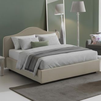 Dmora Dmora - Talamo Italia Letto Matrimoniale Annunziata, Letto Contenitore Con Rivestimento In Tessuto, 100% Made In Italy, Apertura Frontale, Con Materas