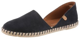 Verbenas Espadrille VERBENAS, Damen, Gr. 35, blau (dunkelblau), Veloursleder, unifarben, Schuhe Espadrille, Strandschuh, Sommerschuh, Loafer aus Veloursleder