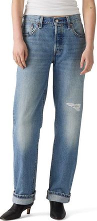 Levi's 501 90s Straight Leg Jeans in Fresh Plan Selvedge at Nordstrom, Size 27 30