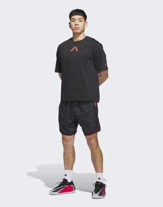 adidas Anthony Edwards Crazy Lite - Pantaloncini neri e nero aurora con stampa