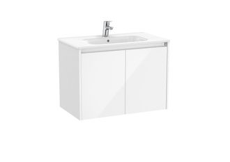 Roca Roca - Pack Unik Mueble De 2 Puertas + Lavabo Tenet Color: Blanco Brillo
