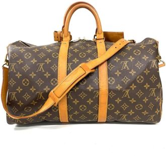Louis Vuitton Brown Monogram Canvas Boston Bag (Pre-Owned)