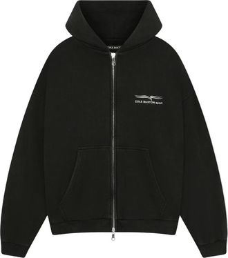 Cole Buxton Sport Zip Through Hoodie - Heren - Vesten met rits - Zwart - M - Katoen - Hoodies & sweatvesten