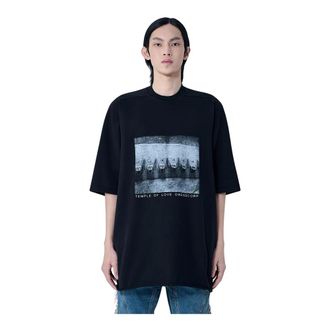 Rick Owens T-Shirts, male, Black, Size: 2XL Jumbo SS T-Shirt
