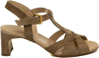 Mara Bini Z556 Sandalen met Hoge Hak - Dames - Sandalen met hakken - Beige - 40 EU - Leer - Schoenen