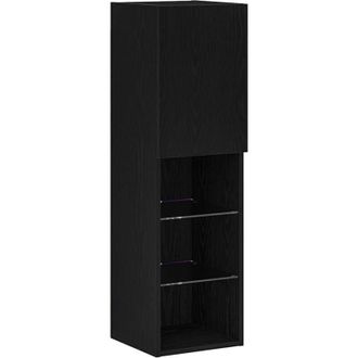 vidaXL Vidaxl - Gabinete De Tv Negro 30.5 X 30 X 102 Cm Madera Contrachapada
