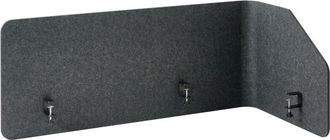 Beliani Panel Separador Esquinero Pet Panel Pantalla Ac&uacute;stica Oficina 120 X 60 X 50 Cm Gris Oscuro Foldy