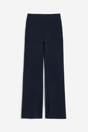 H&M Ausgestellte Hose - Marineblau