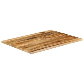 Berkfield Home Table Top 90x80x2.5 cm Live Edge Solid Wood Rough Mango in Brown