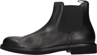 Rossano Bisconti 214-12-masternero-AI26 Beatles-stijl Enkellaarsjes - Heren - Chelseaboots - Zwart - 46 EU - Leer - Schoenen
