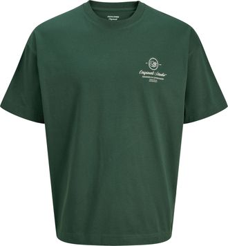 Jack & Jones T-Shirt JACK & JONES JORNIAGARA MINIMAL TEE SS CREW NECK, Herren, Gr. XXL, sycamore, Jersey, Obermaterial: 100% Baumwolle, bedruckt, relaxed fit norma