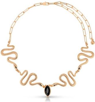 Ettika Serpentina Choker Necklace in Black at Nordstrom