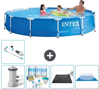 Intex Piscina Con Estructura Redonda - 366x76 Cm - 8-piezas S21025