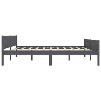 Berkfield Home Modern Bed Frame Solid Pinewood Grey 200x200 cm