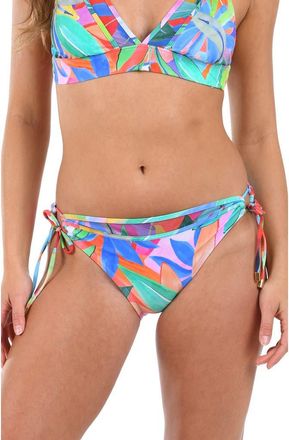 La Blanca Tropi-Flage Adjustable Loop Bikini Bottoms in Blue/Green Multi at Nordstrom Rack, Size 14