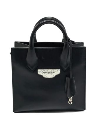 Balenciaga mini All Afternoon leather top-handle tote bag - Black