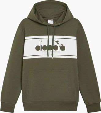 Diadora Mens Diadora Green Rifle Logo Hoodie - Size: 44