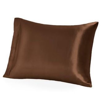 Bare Home 19 Momme 100% Mulberry Silk Pillowcase in Brown at Nordstrom, Size Standard