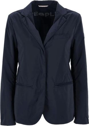 People of Shibuya Jassen, Dames, Blauw, L, Polyester, Waterafstotend jack met drukknoopsluiting