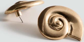 Mango Orecchini modello conchiglia oro - Donna - Taglia unica - MANGO