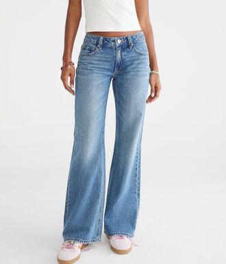 A&eacute;ropostale Low-Rise Baggy Flare Jean