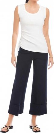 Fifteen Twenty Tia Side-Shirred Tank Top In Off White