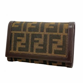 Fendi Brown Nylon Canvas Wallet (Bi-Fold) (Pre-Owned)