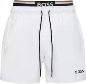HUGO BOSS Thornfish Zee Shorts - Heren - Strandmode - Wit - 2XL - Polyester - Badmode