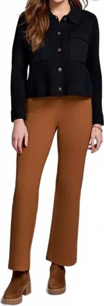 Tribal Double Knit Collar Sweater Cardigan In Black