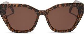 DIFF Eyewear Evie 54mm Cat Eye Sunglasses in Animal /Brown at Nordstrom Rack