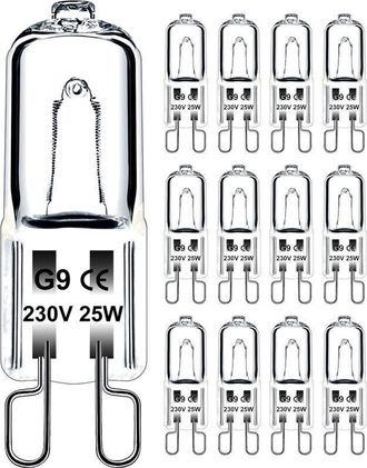 OEM Bombilla G9 De 25 W Y 230 V, Regulable, Luz Blanca C&aacute;lida, Tipo Hal&oacute;geno, Tolerante A 300 &deg;c, Bombilla G9 Para Hornos Microondas, Cocinas Y L&aacute;mparas D