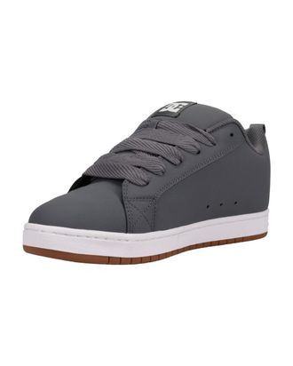 DC Sneaker DC SHOES Court Graffik, Herren, Gr. 10,5 (44), weiss (grau, wei&szlig;), 57.05% Leder, 28.2% Synthetikmaterial, 13.87% Polyester, 0.88% Textil, Schu