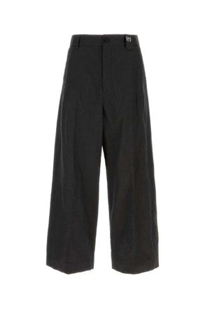 Balenciaga Black Embroidered Logo Trouser